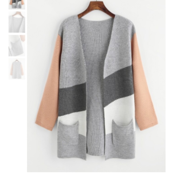 SHEIN Sweaters - Color Block Cardigan